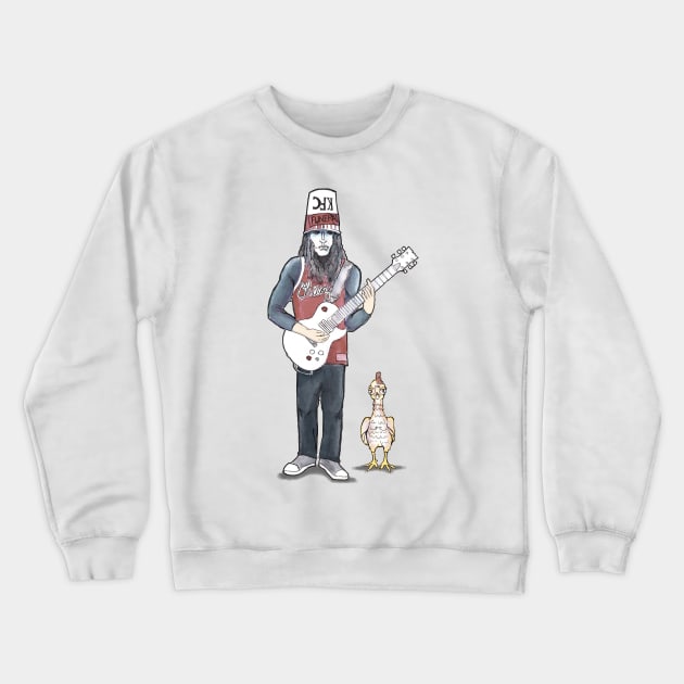 Buckethead and Friends Crewneck Sweatshirt by Shawn_M_Schmidt